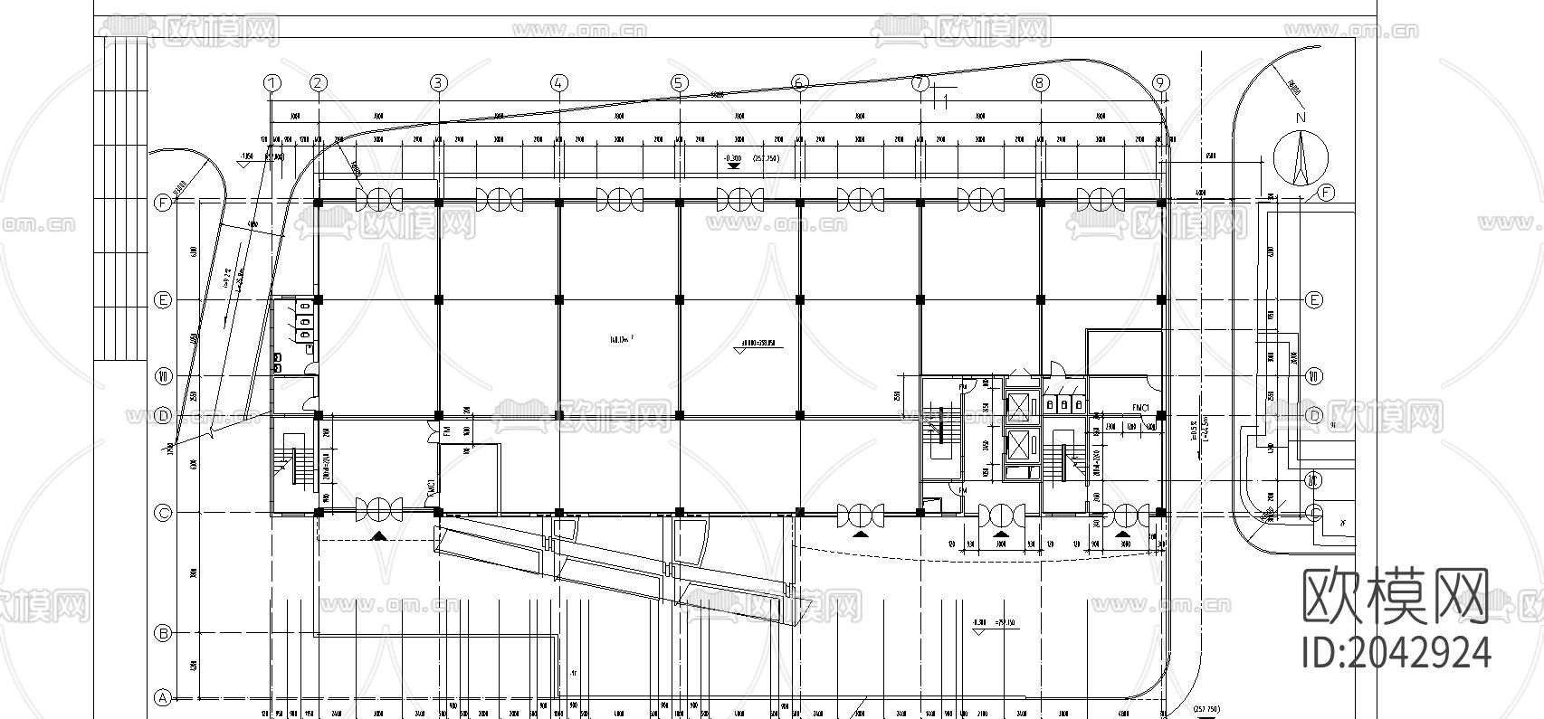 学生宿舍cad施工图下载（渲染图1）