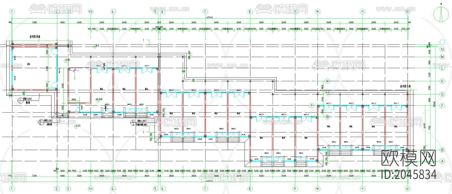 四合院设计南西楼cad施工图下载（渲染图2）