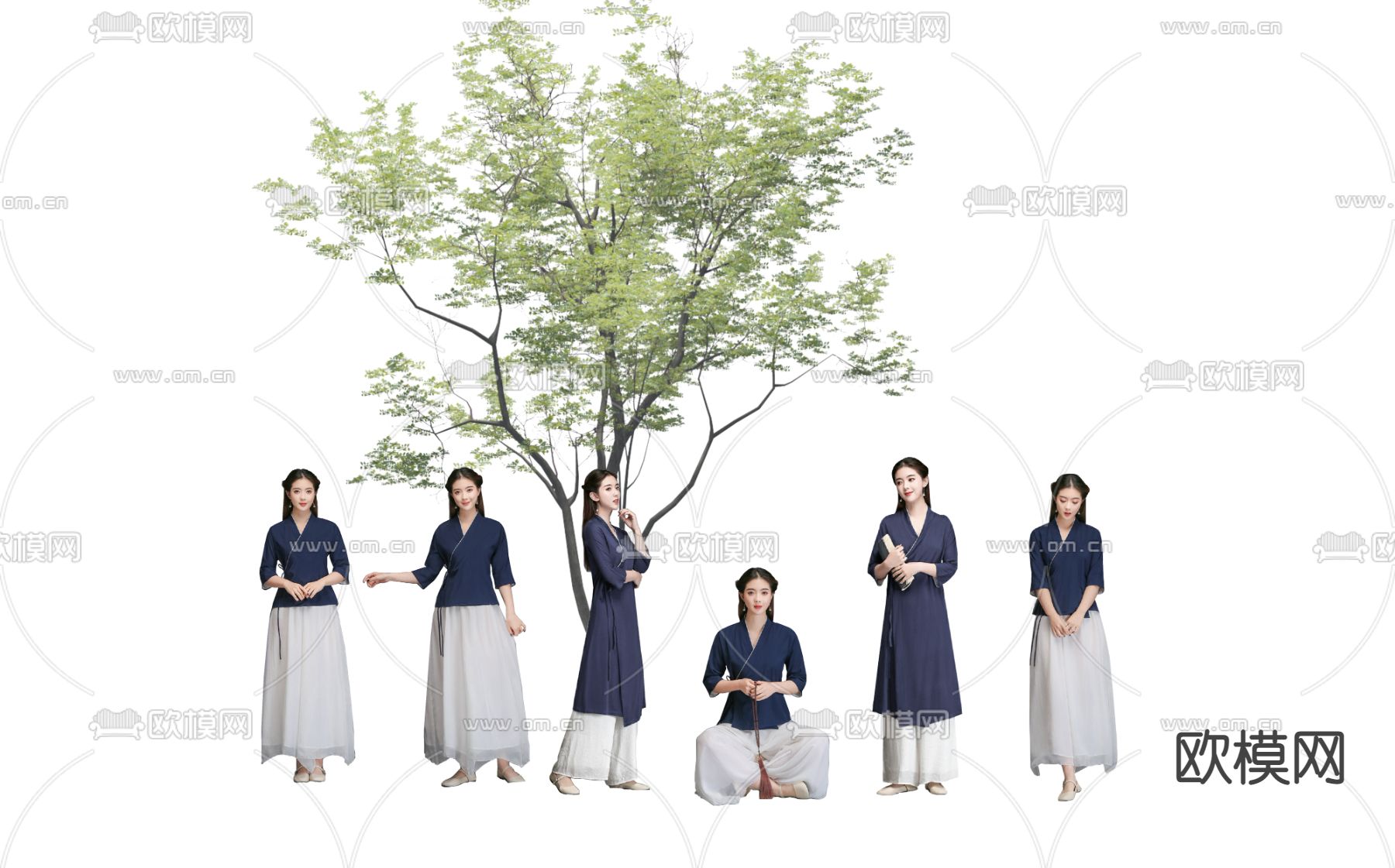 新古典美女su模型下载