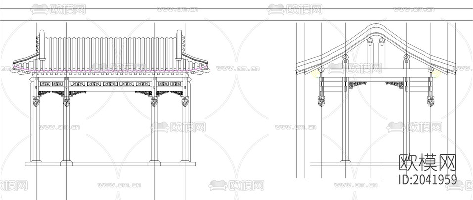 建筑cad施工圖下載(渲染圖2)