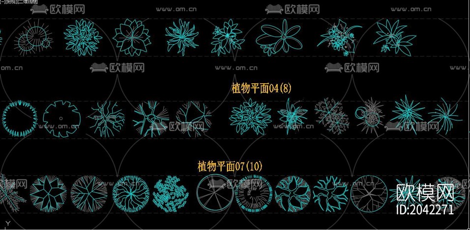 植物cad圖庫下載(渲染圖3)