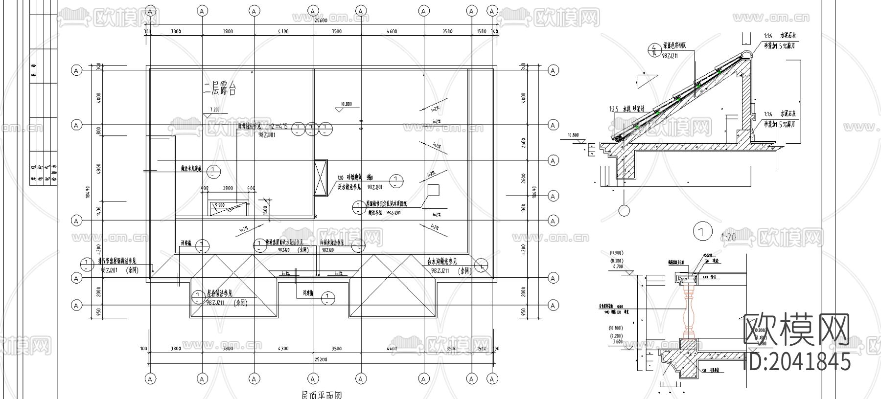 别墅建筑cad施工图下载（渲染图8）