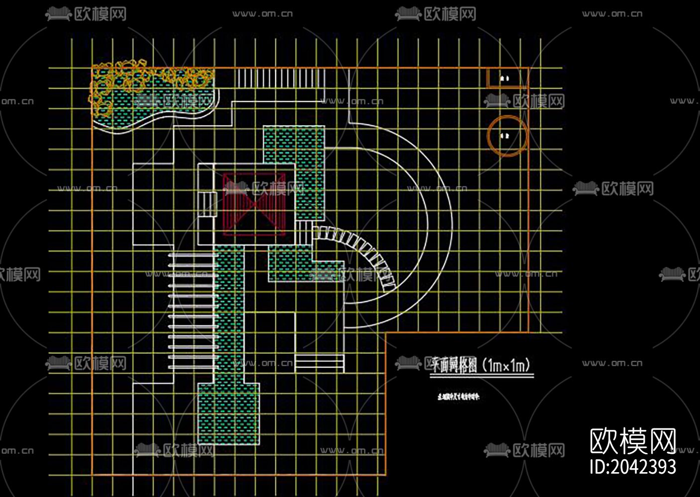 屋顶花园cad施工图下载（渲染图5）