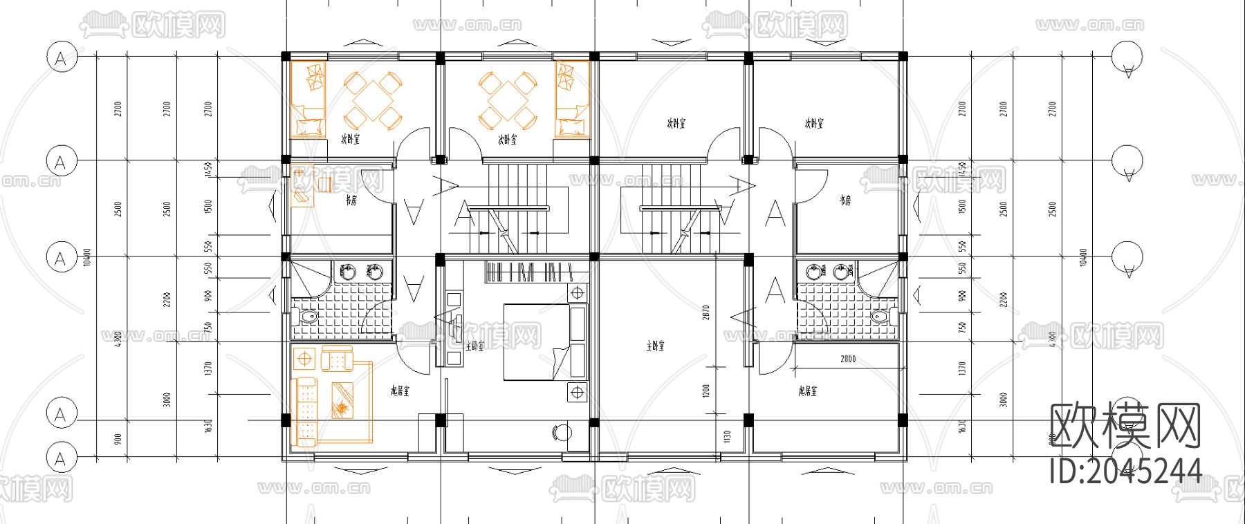 生态庭院农居cad施工图下载（渲染图1）