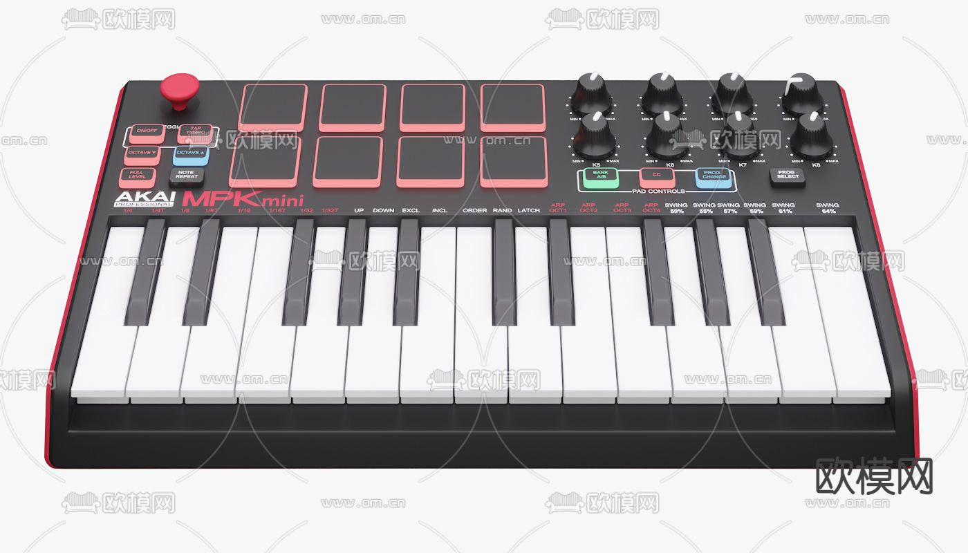 现代电子琴3d模型下载（渲染图3）