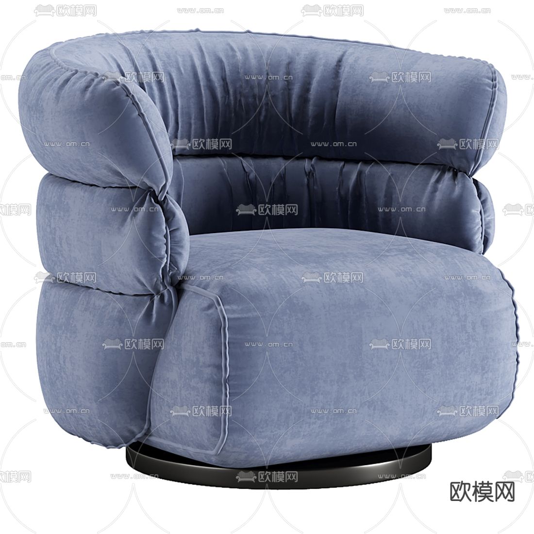 Natuzzi 现代布艺单人沙发3d模型下载（渲染图2）