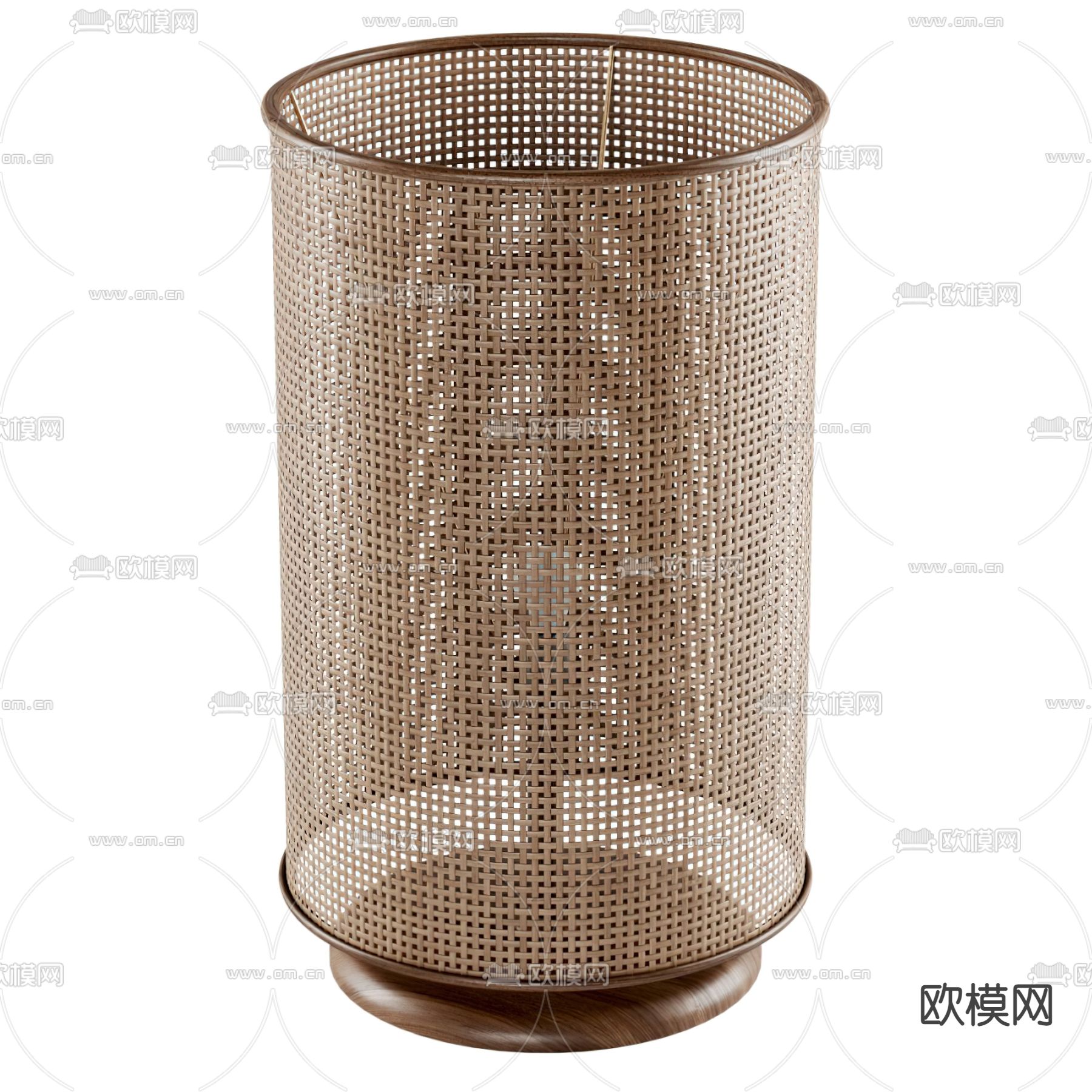 新中式藤编台灯3d模型