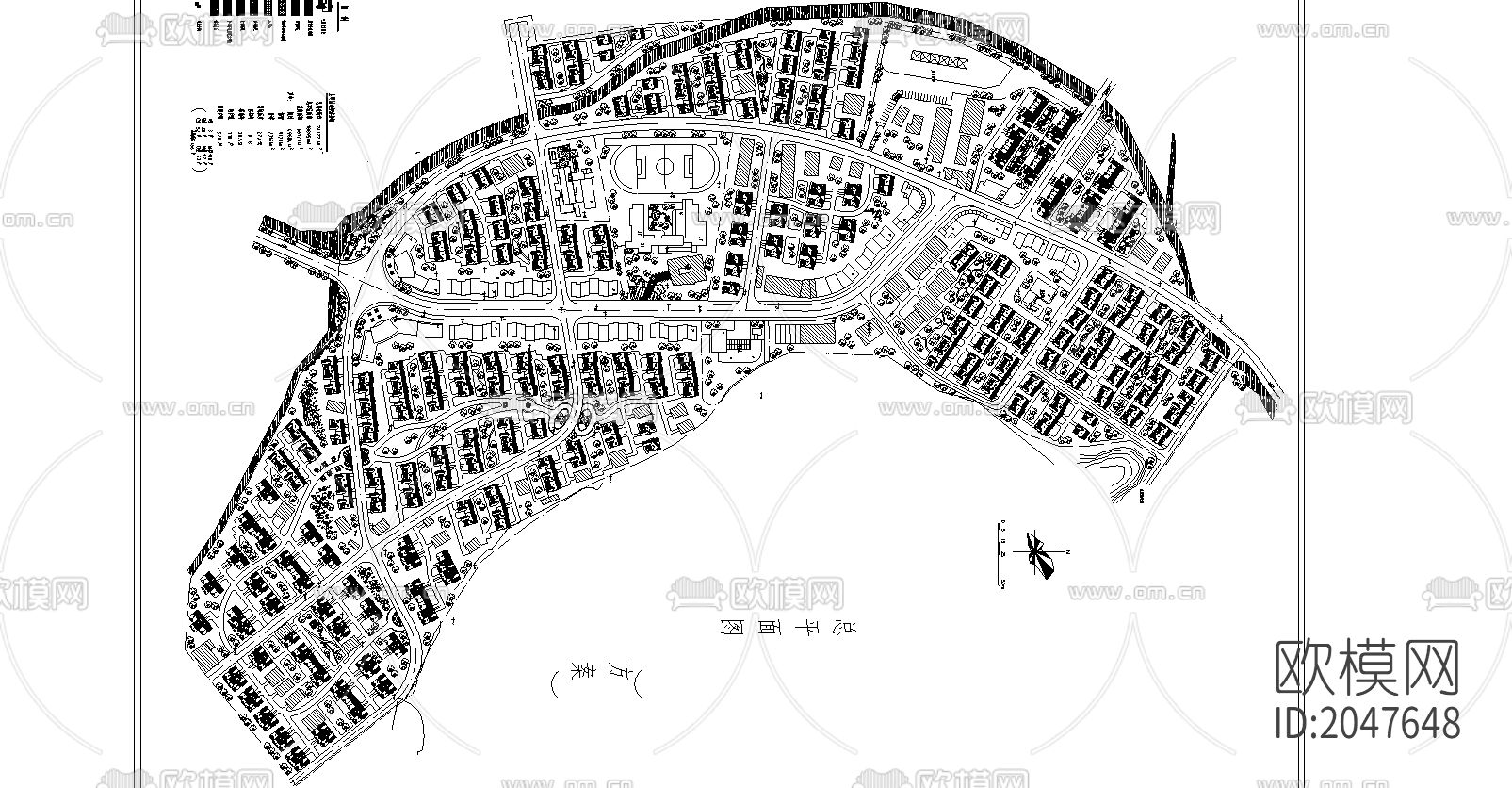 村庄建设规划cad施工图下载（渲染图1）