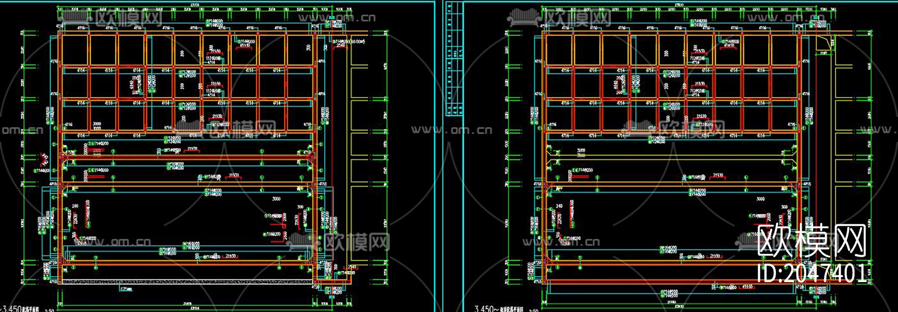 水厂网格絮凝斜管沉淀池池底节点大样下载（渲染图4）