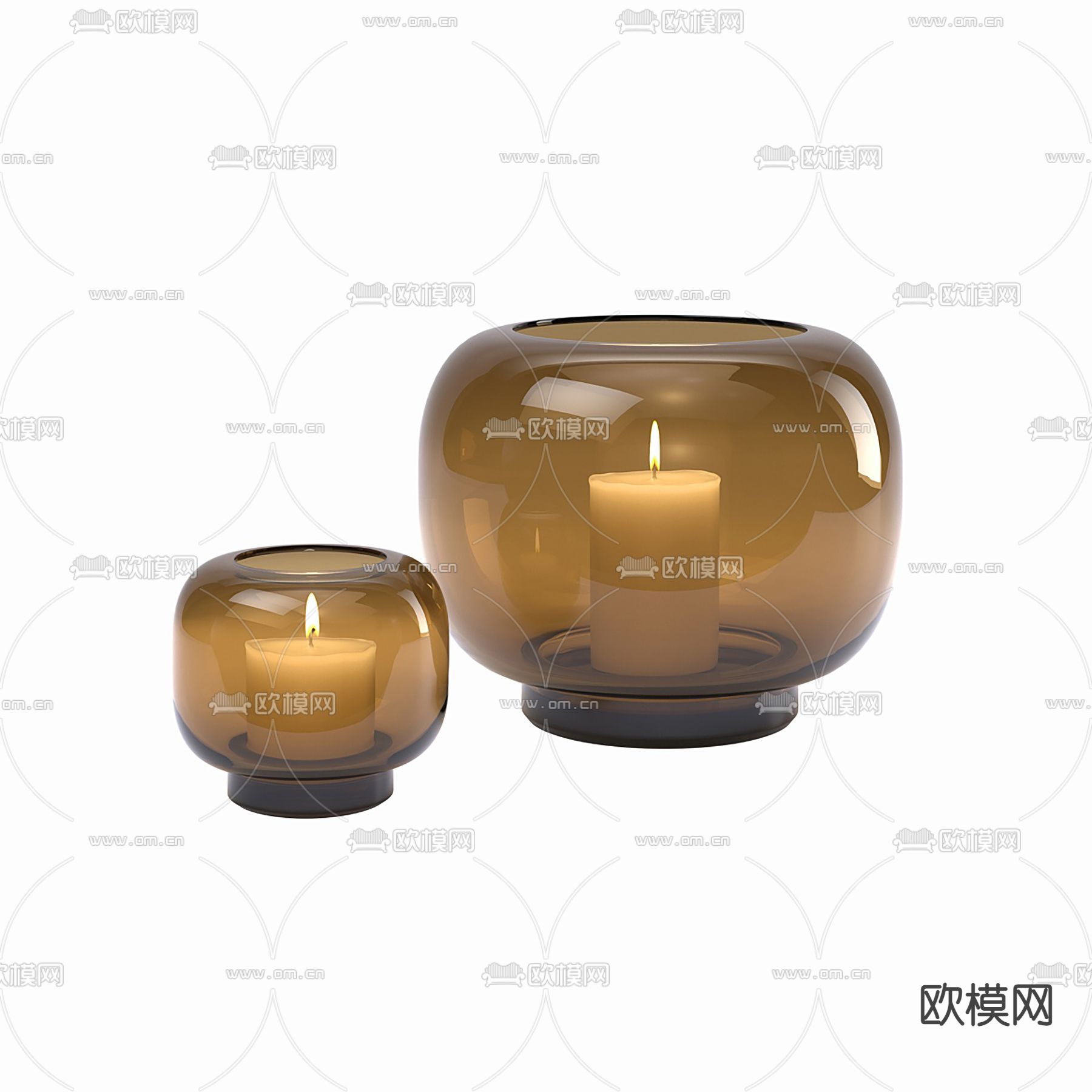 现代玻璃台灯su模型