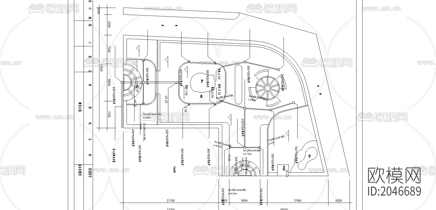 平面布置cad施工图下载（渲染图2）