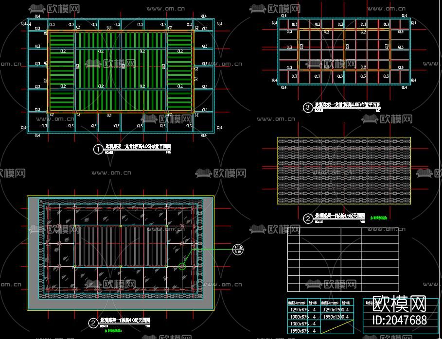 中式景观亭cad施工图下载（渲染图3）