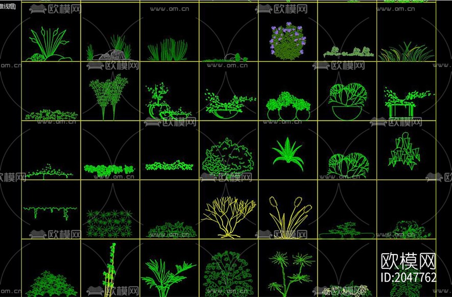 植物cad图库下载(渲染图4)
