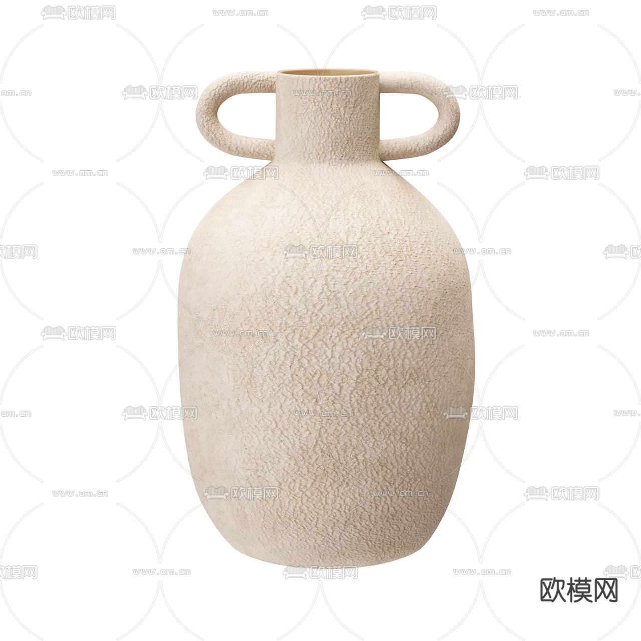 侘寂陶瓷器皿摆件3d模型下载（渲染图3）