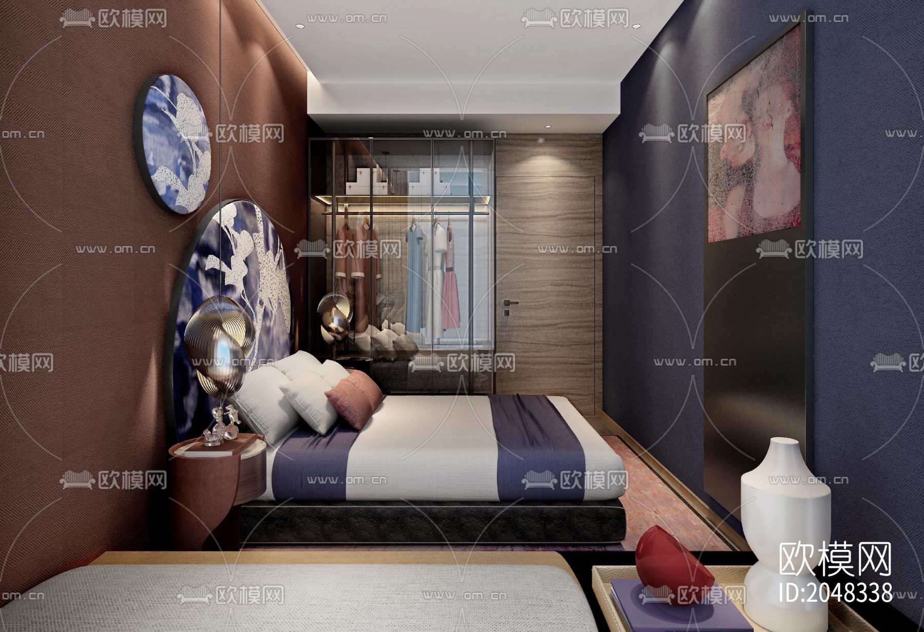 样板间cad施工图下载（渲染图4）