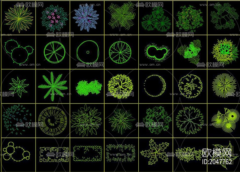 植物cad图库下载(渲染图10)