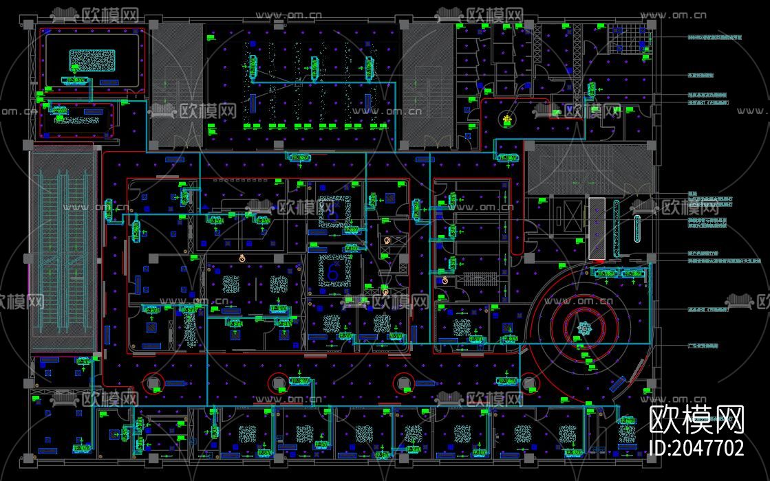 牙科诊所cad施工图下载（渲染图3）