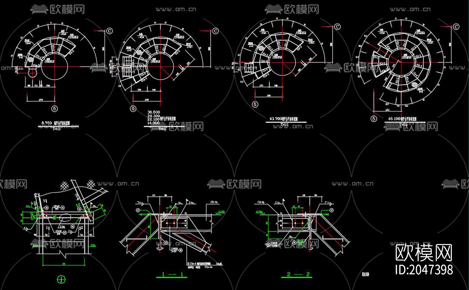 多层平台节点大样下载（渲染图4）