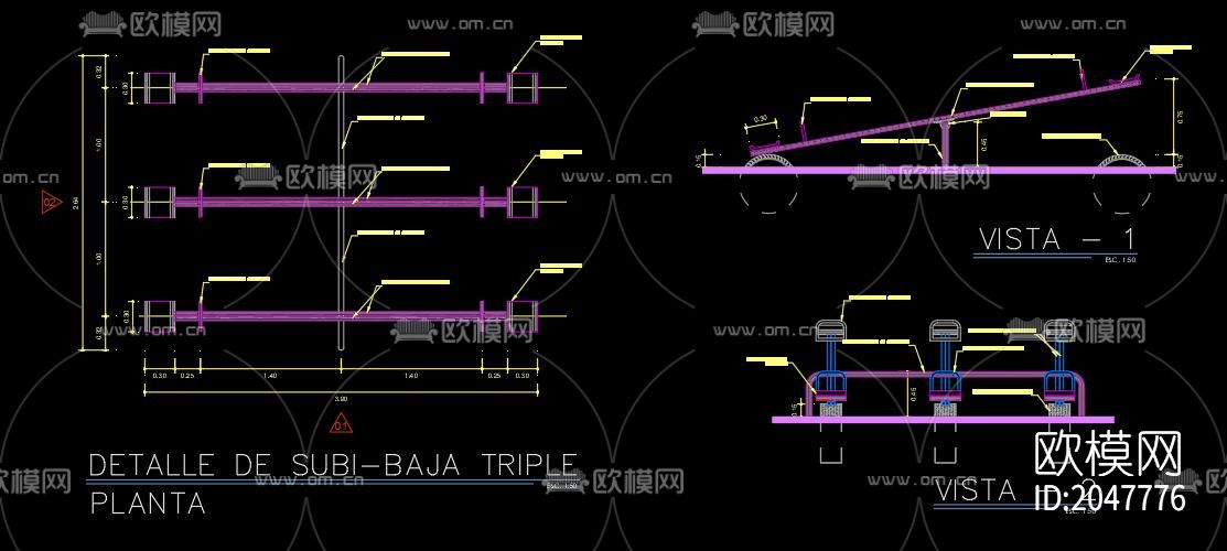 儿童滑梯cad施工图下载（渲染图9）