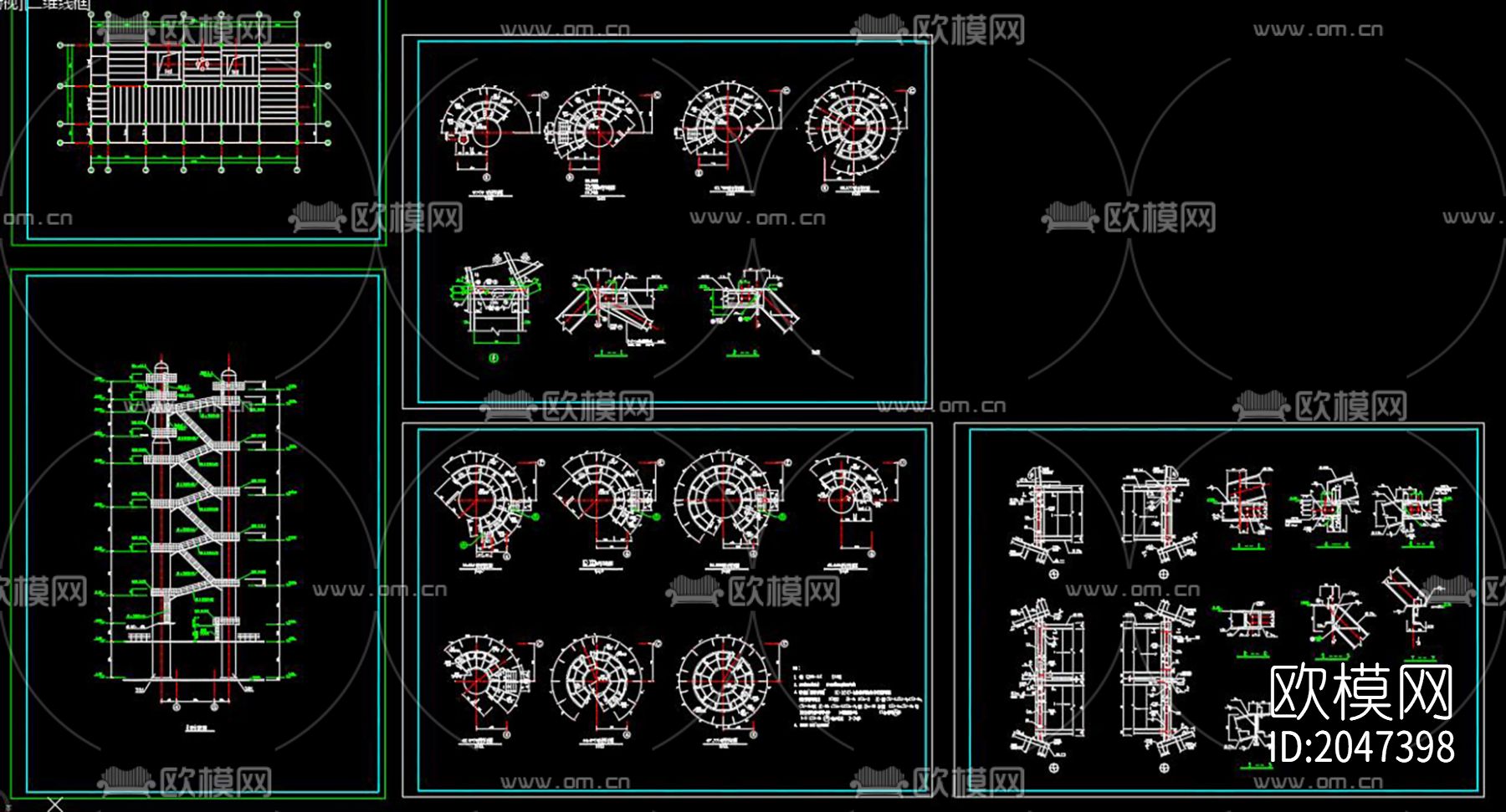 多层平台节点大样下载（渲染图7）