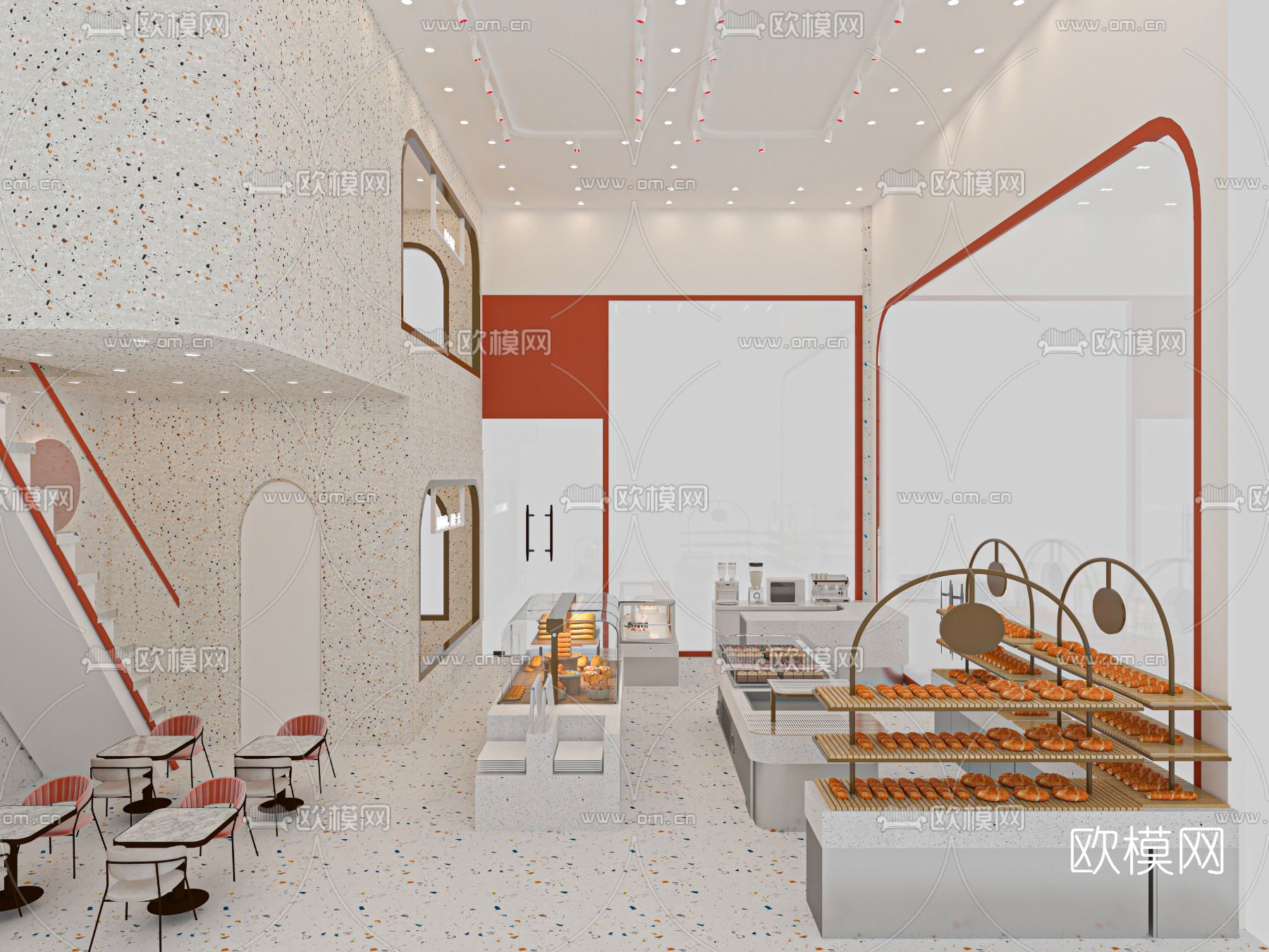 现代面包店免费3d模型下载（渲染图1）