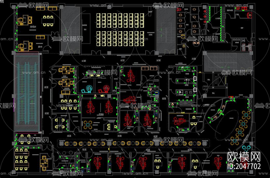 牙科诊所cad施工图下载（渲染图5）
