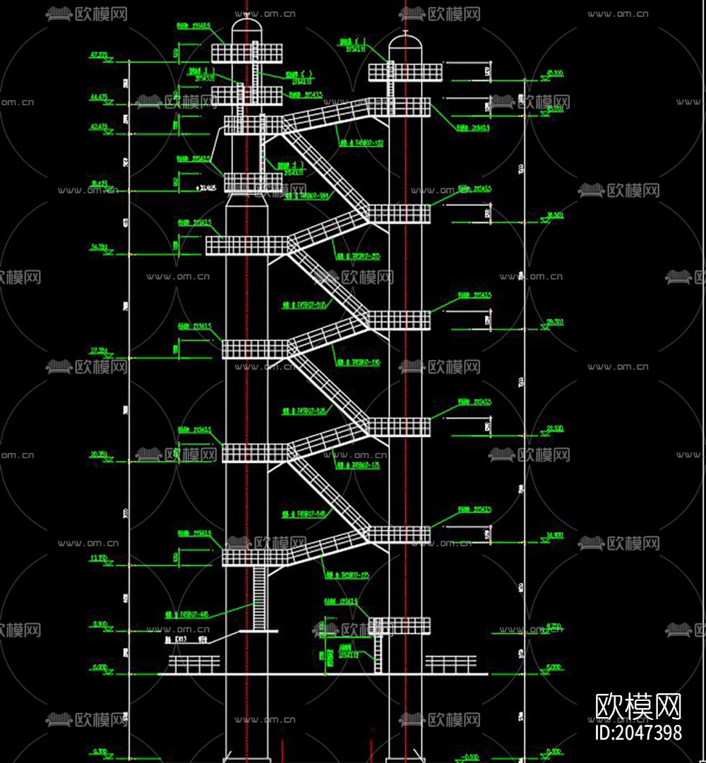 多层平台节点大样下载（渲染图1）