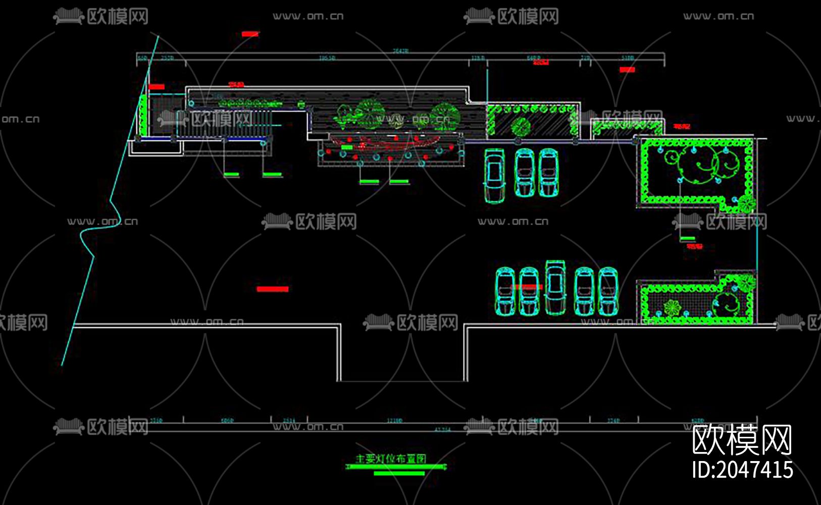 中式庭院cad施工图下载（渲染图6）