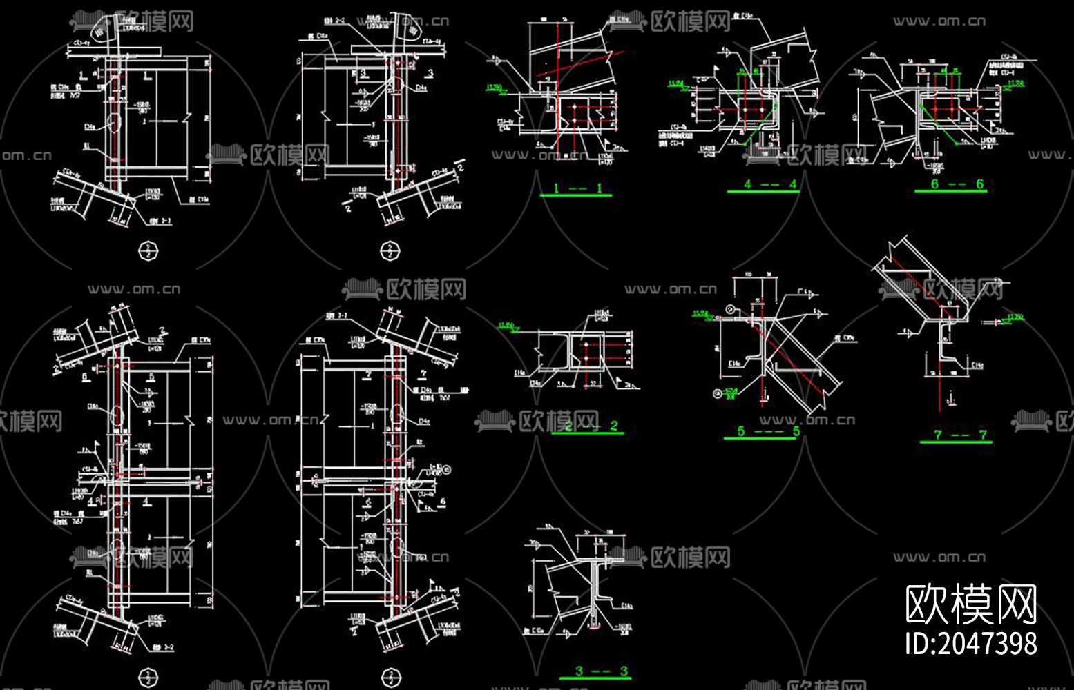 多层平台节点大样下载（渲染图3）