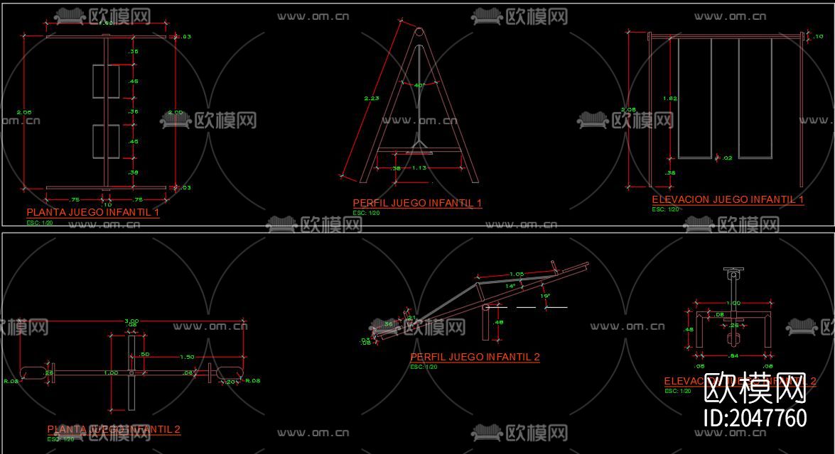 幼儿园早教家具cad图库下载（渲染图8）