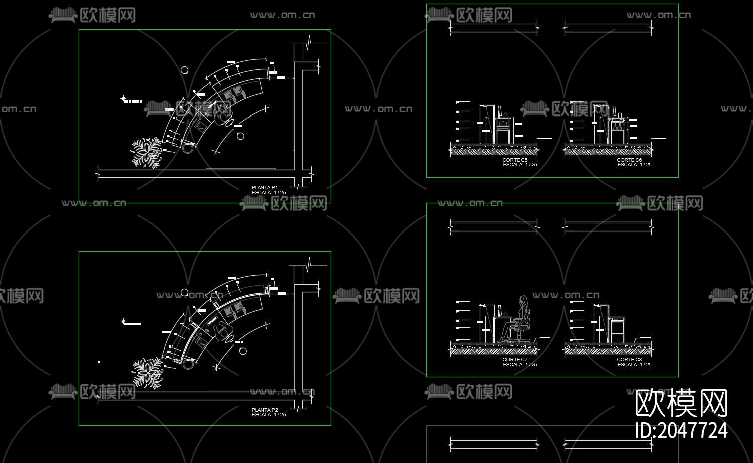 国际标准接待台节点大样下载（渲染图7）