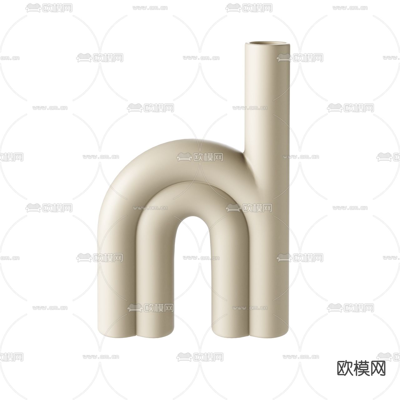 侘寂陶瓷器皿摆件3d模型下载（渲染图2）