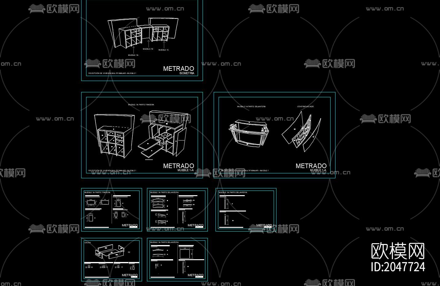 国际标准接待台节点大样下载（渲染图3）