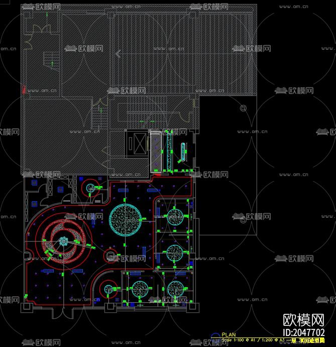 牙科诊所cad施工图下载（渲染图8）