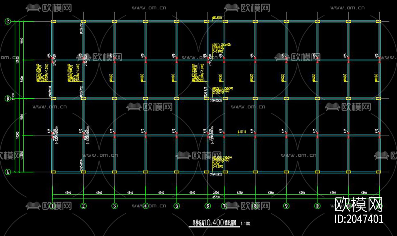 水厂网格絮凝斜管沉淀池池底节点大样下载（渲染图3）