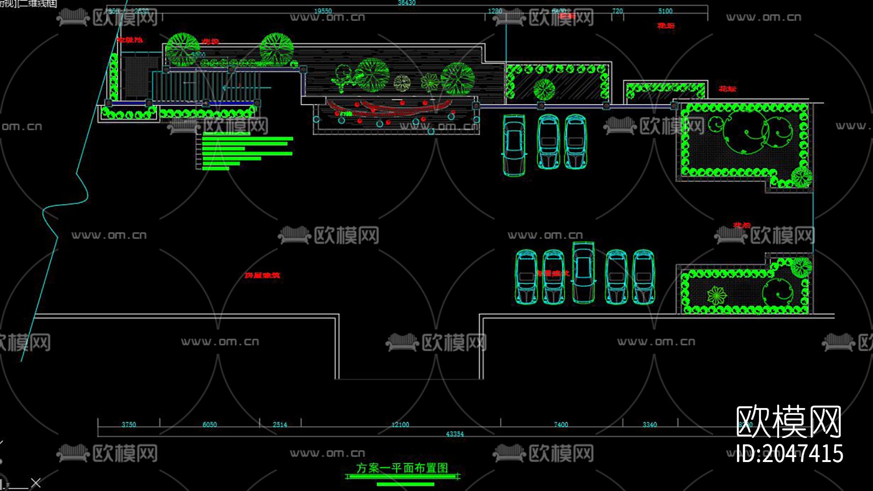 中式庭院cad施工图下载（渲染图5）