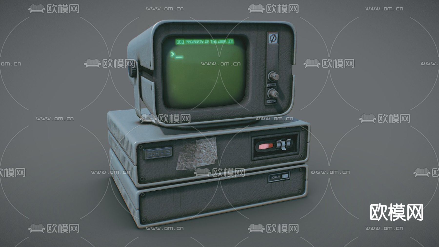 工业风电视免费3d模型下载