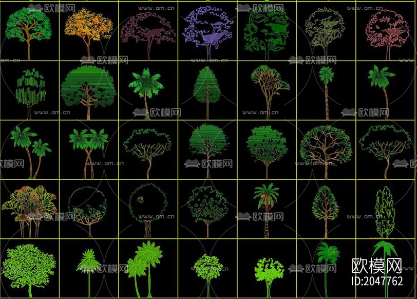 植物cad图库下载(渲染图8)