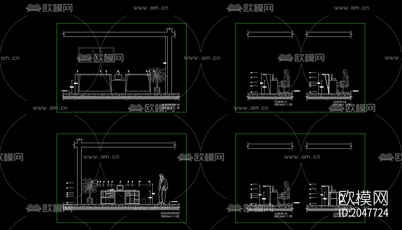 国际标准接待台节点大样下载（渲染图6）