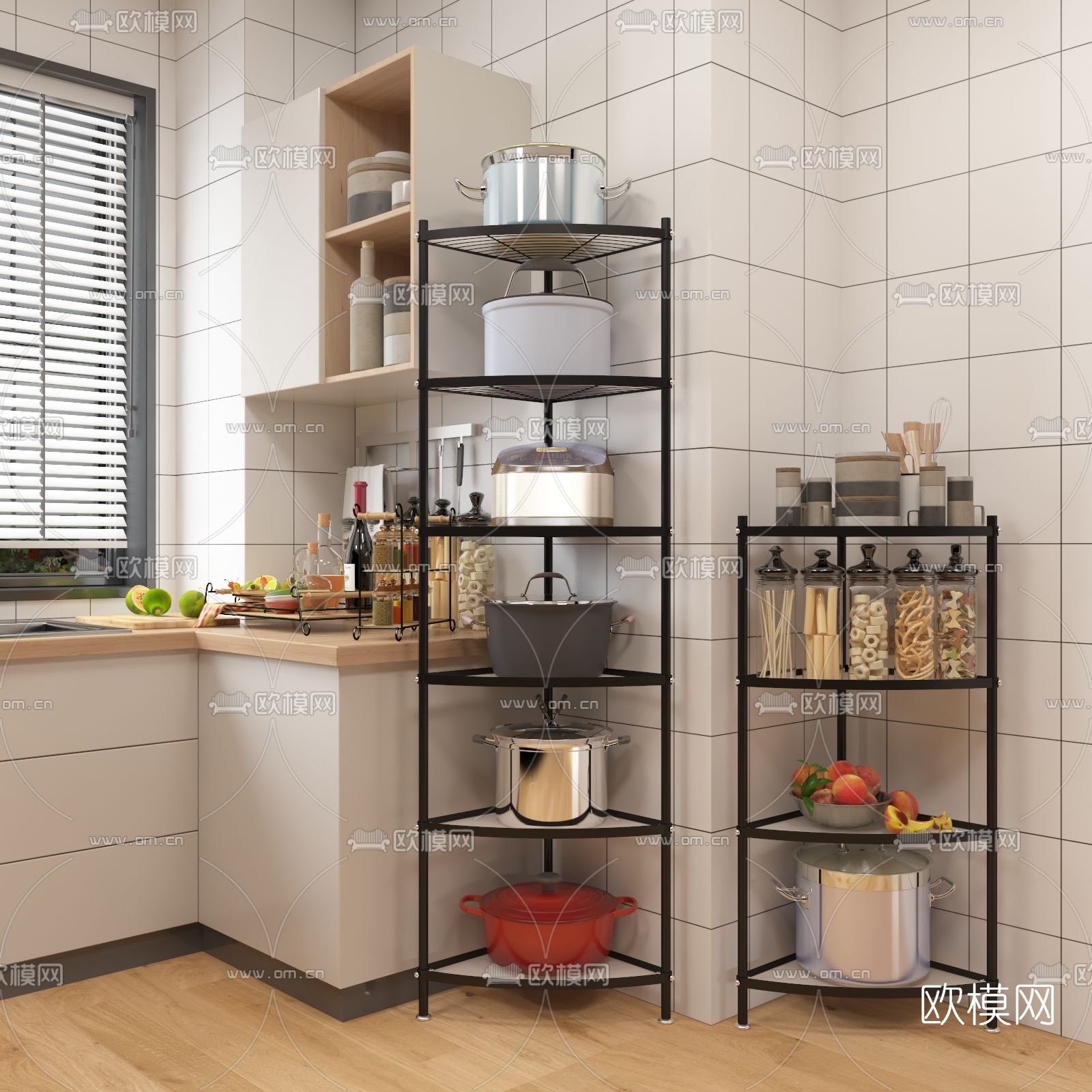 现代厨房器具免费3d模型下载