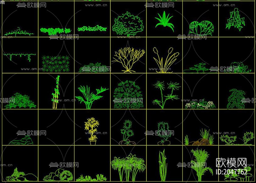 植物cad图库下载(渲染图5)