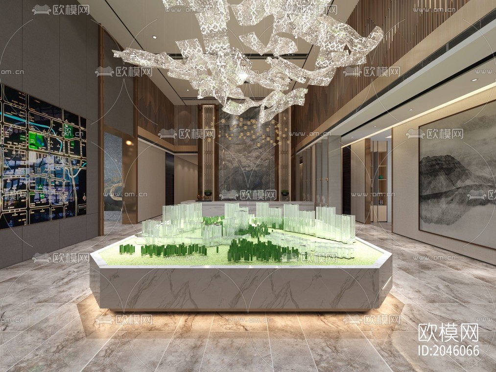 销售中心cad施工图-免费3dmax模型库-欧模网