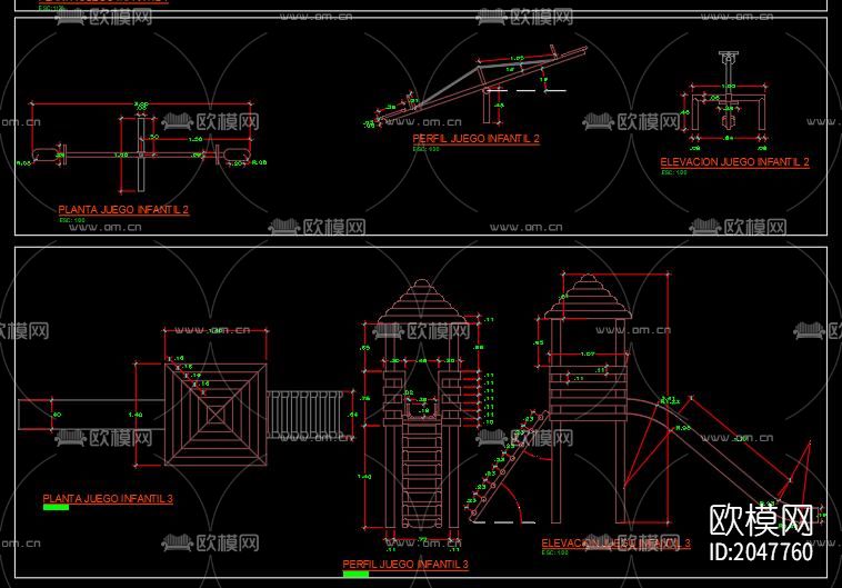 幼儿园早教家具cad图库下载（渲染图5）