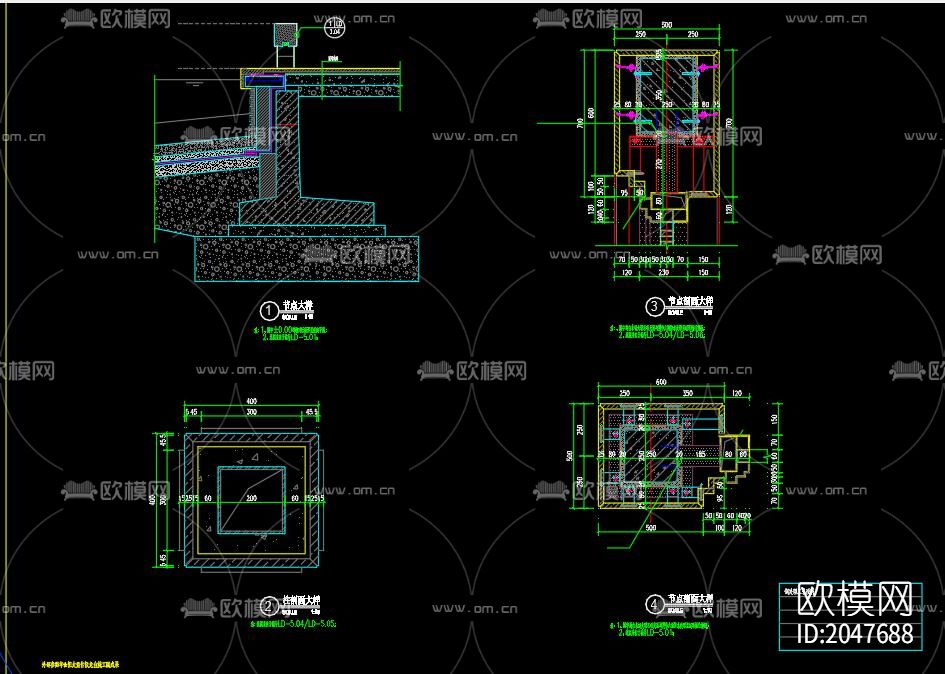 中式景观亭cad施工图下载（渲染图8）