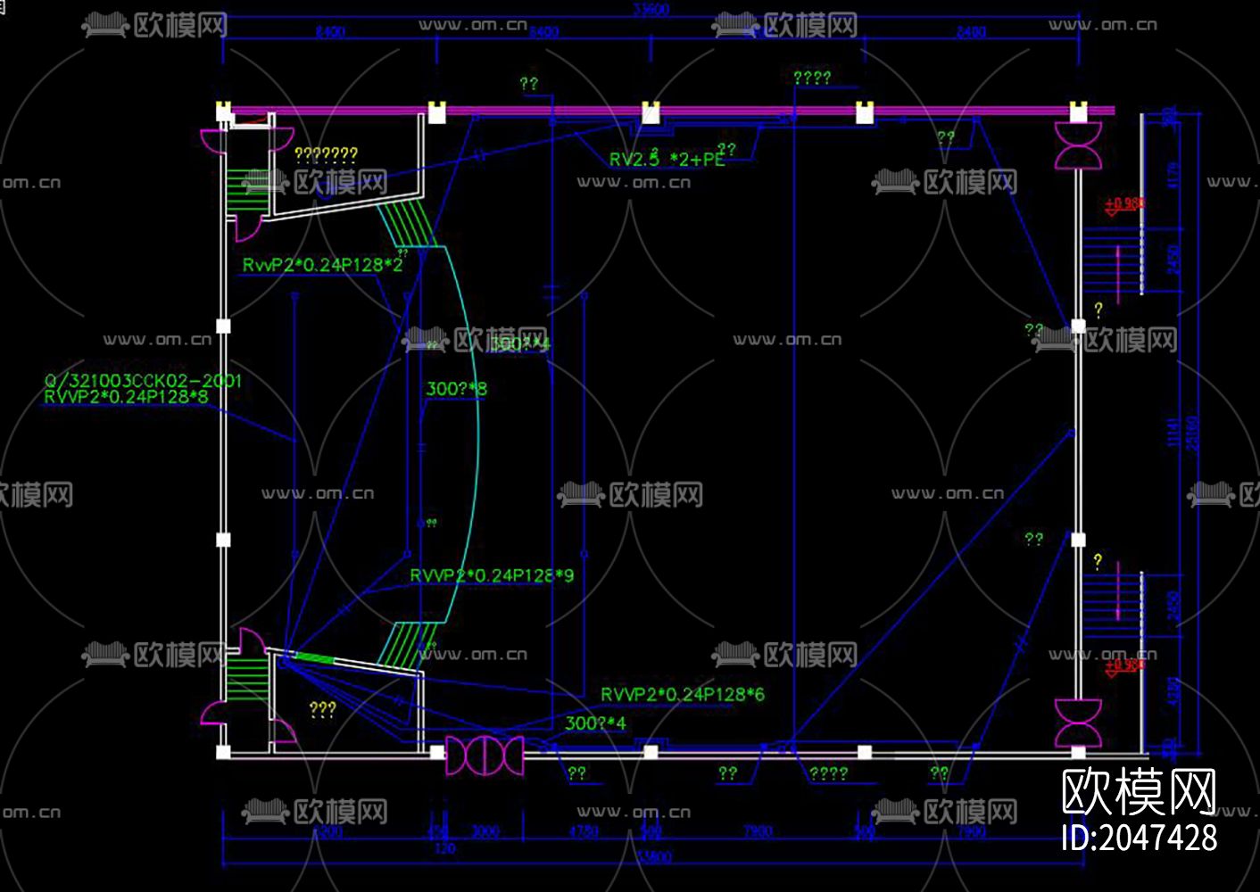 多工能舞台cad施工图下载（渲染图4）