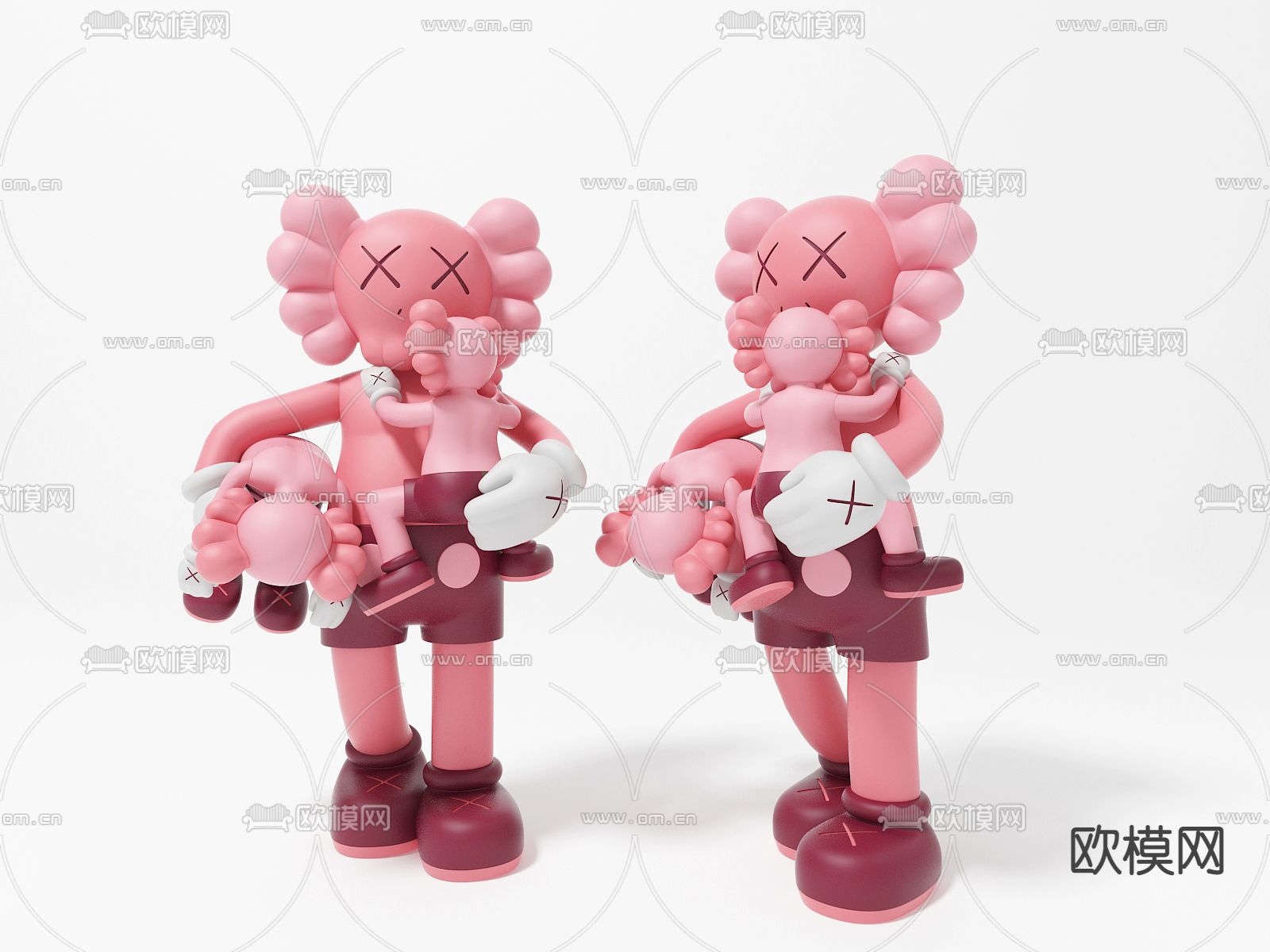 现代卡通手办3d模型下载