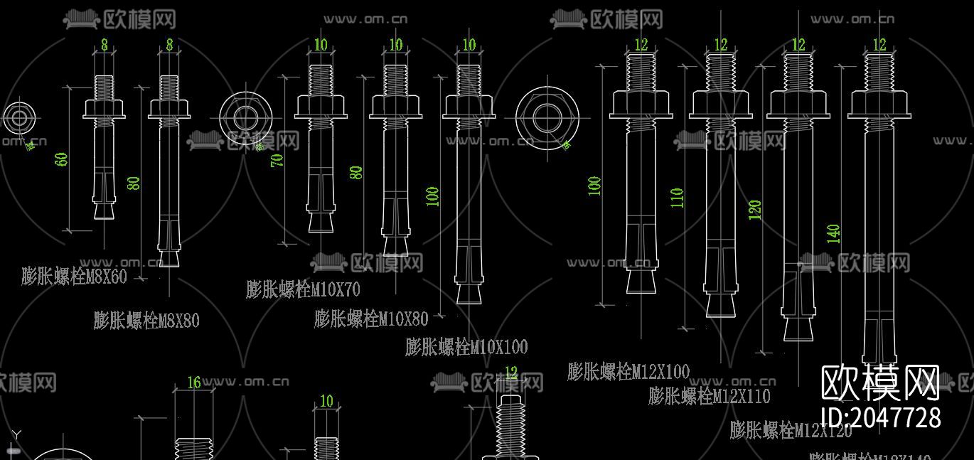 螺丝cad图库下载（渲染图6）