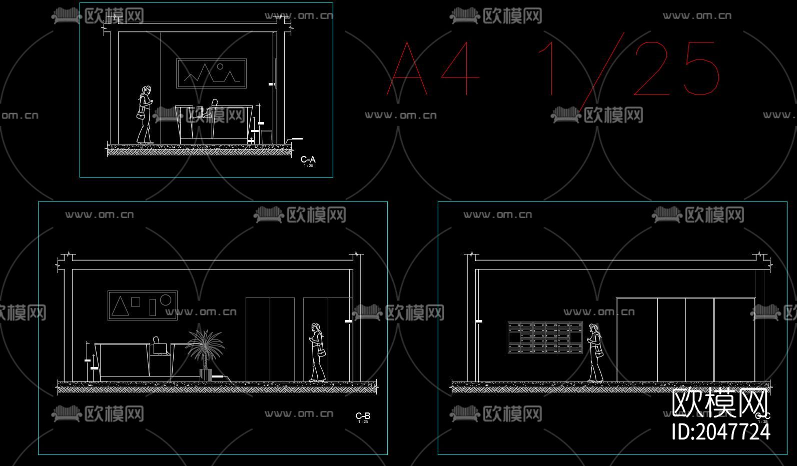 国际标准接待台节点大样下载（渲染图9）
