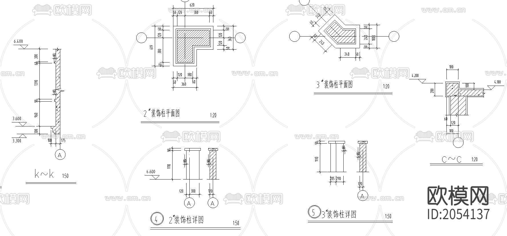 别墅建筑cad施工图下载（渲染图4）