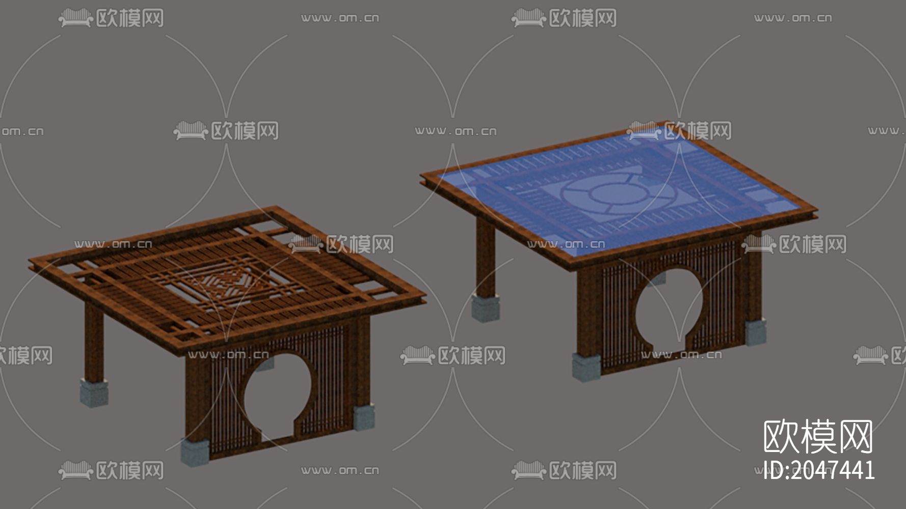 公园中心凉亭cad施工图下载（渲染图8）